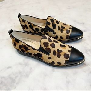 Cole Haan Leopard Calf Fur Grand Ambition Flats